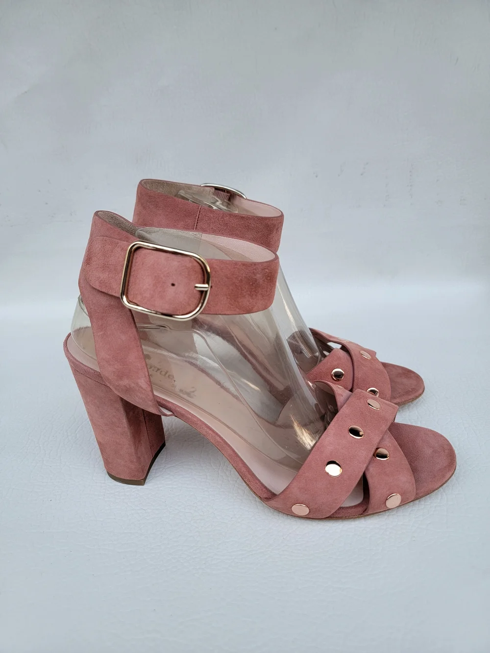 Kate Spade Pink Leather Ankle Strap Heels Womens Sz 11 The shoes show signs of n